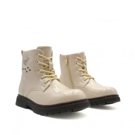 Bota militar niña beige