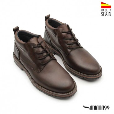 botines piel marron hombre​
