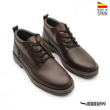 botines piel marron hombre​