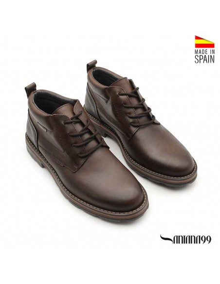 botines piel marron hombre​