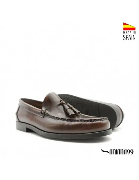 Mocasines marrones hombre