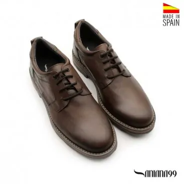 zapatos marrones piel hombre​