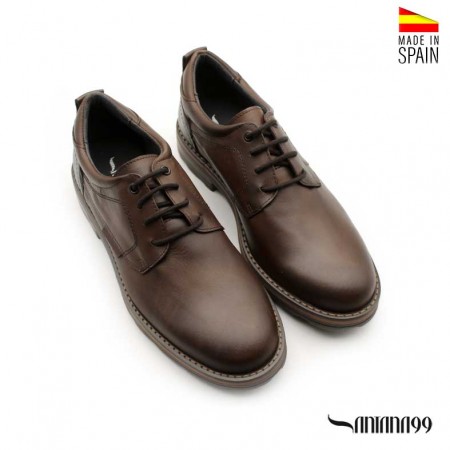 zapatos marrones piel hombre​