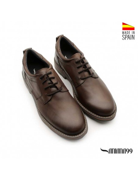 zapatos marrones piel hombre​