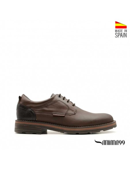 zapato piel marron hombre​