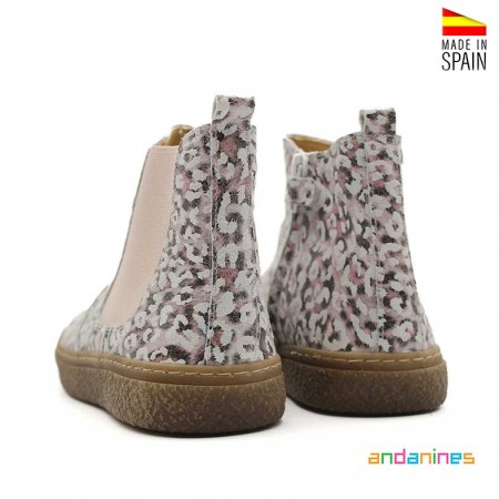 Botas de serraje estampado