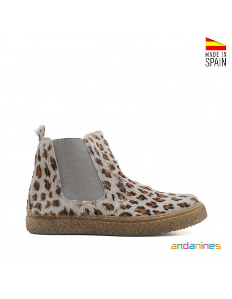 botines leopardo pelo niña