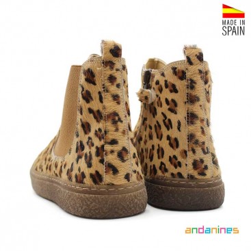 botines leopardo niña
