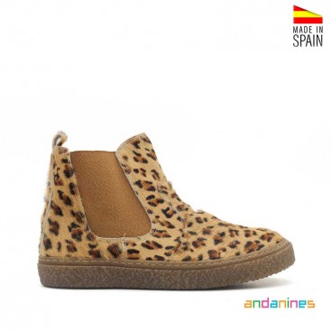 botin leopardo pelo