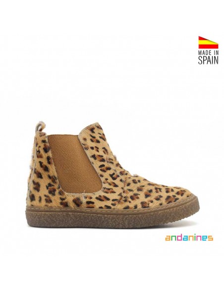 botin leopardo pelo
