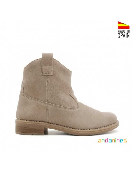 botines niña serraje cowboy