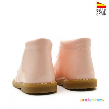 Botines charol rosa
