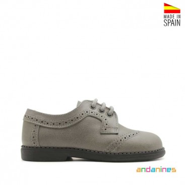 Zapatos ceremonia niño gris