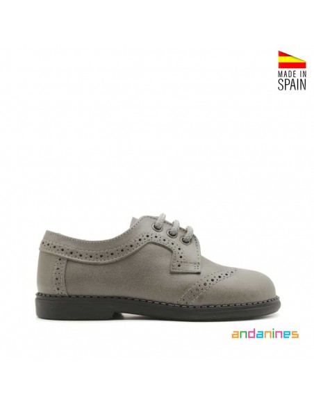 Zapatos ceremonia niño gris
