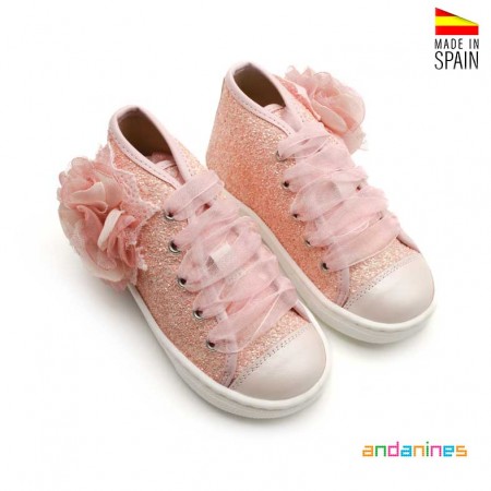 Botines de piel glitter