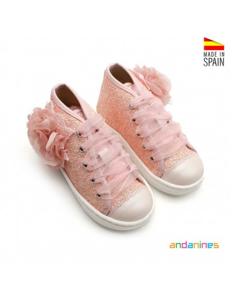 Botines de piel glitter