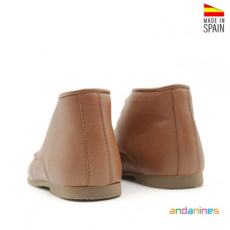 botines marrones cordones