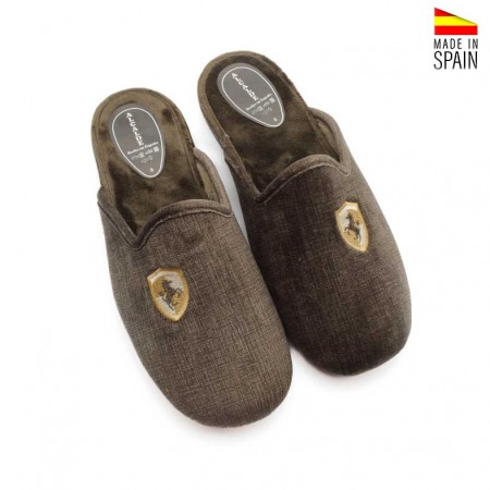 zapatillas casa hombre invierno marrones vista superior