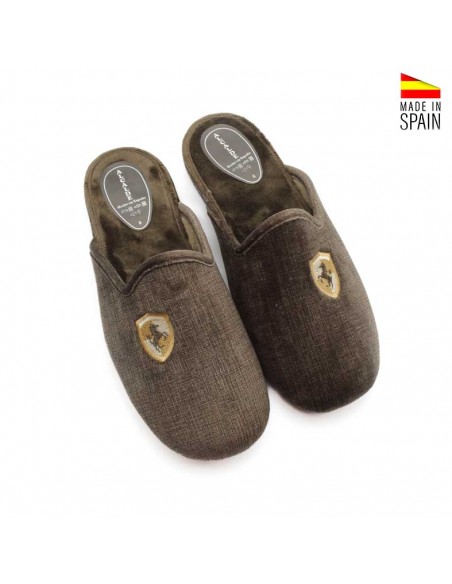 zapatillas casa hombre invierno marrones vista superior