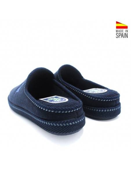 Zapatilla destalonada hombre azul marino con cuña