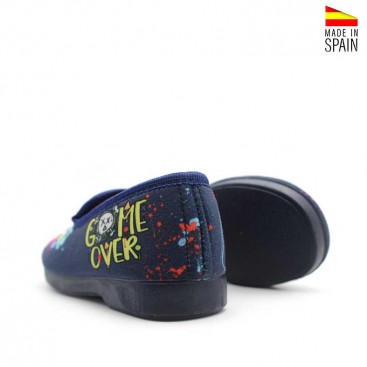 Zapatillas de estar por casa niño con suela de goma y diseño divertido