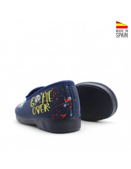 Zapatillas de estar por casa niño con suela de goma y diseño divertido