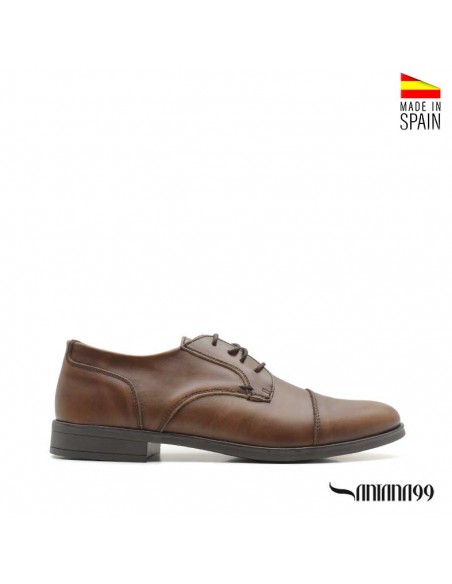 zapatos piel marron hombre​