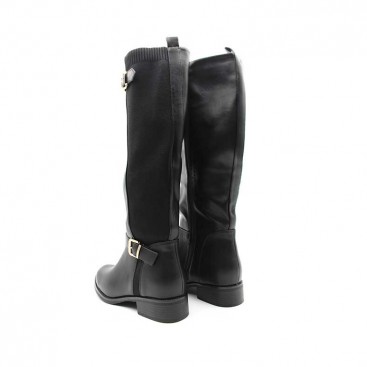 botas caña ancha negras mujer