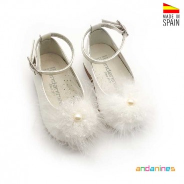 Merceditas piel con adorno