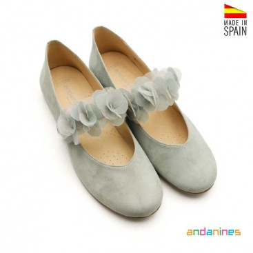 bailarinas serraje verde