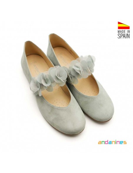 bailarinas serraje verde