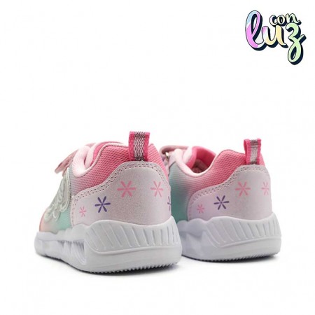 zapatillas niña rosa con luces
