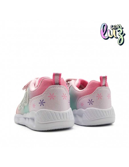 zapatillas niña rosa con luces
