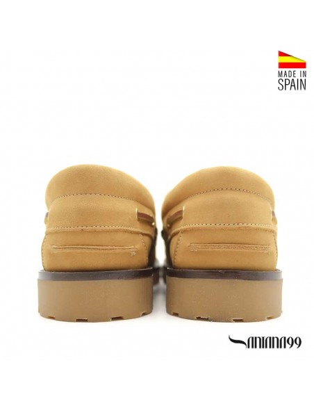 zapatos nauticos mostaza