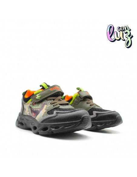 Zapatillas Con Luces Dinosaurio