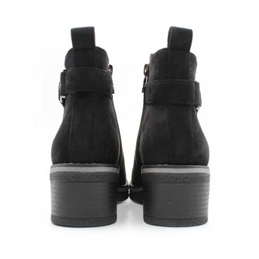 botin negro tacón goma