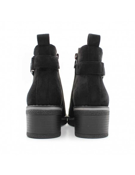 botin negro tacón goma