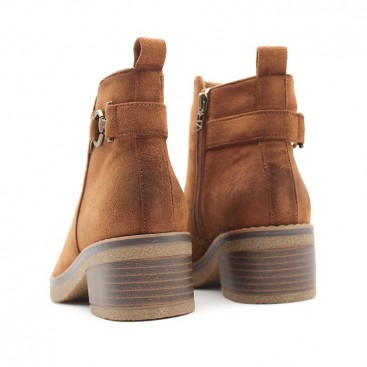 Botines de antelina camel