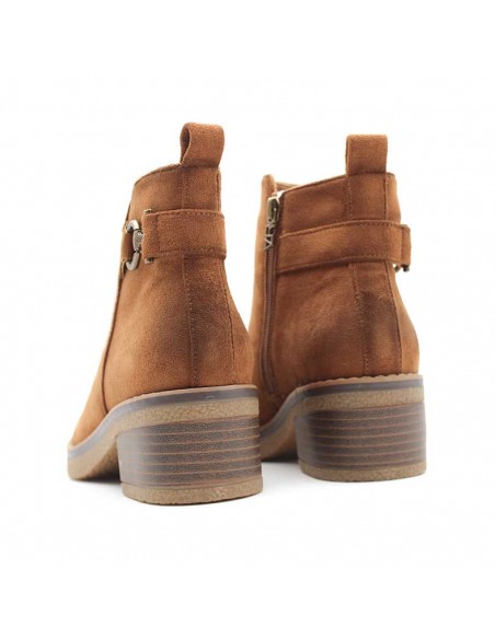 Botines de antelina camel