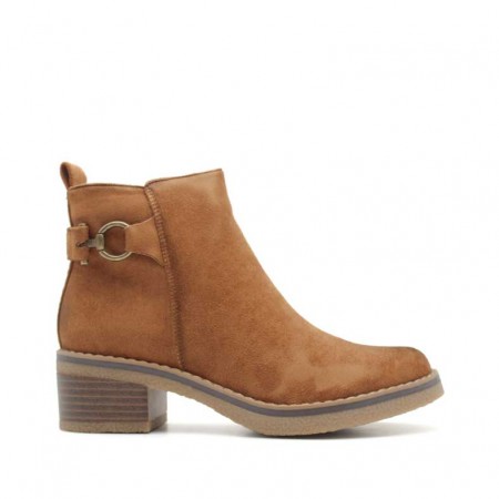Botines camel mujer