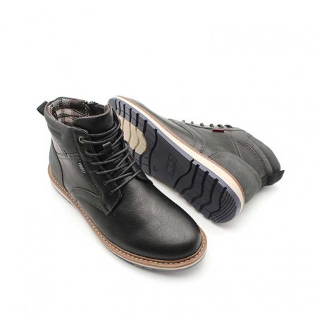 botines con cremallera negro