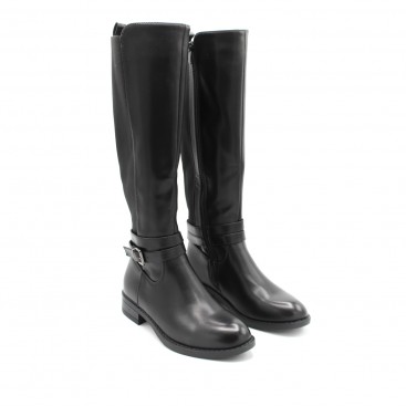 botas caña elastica negras