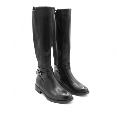 botas caña elastica negras