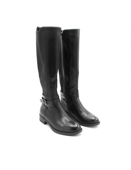 botas caña elastica negras