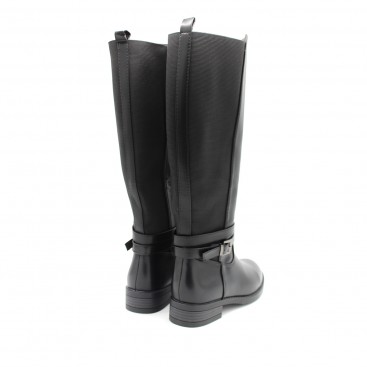 botas caña elastica negra