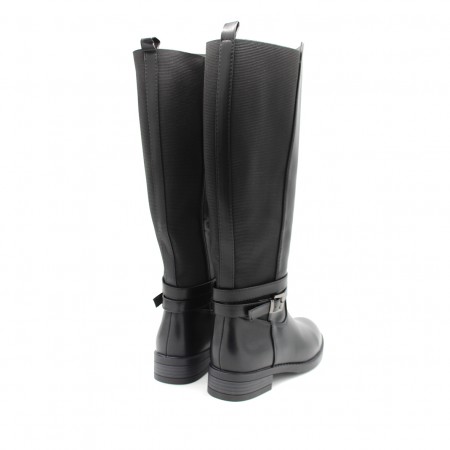 botas caña elastica negra