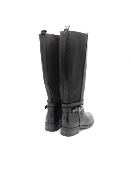 botas caña elastica negra