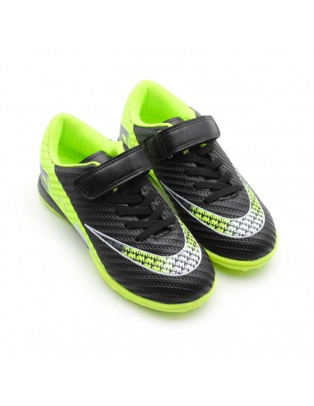 deportivas niño futbol verde fluor