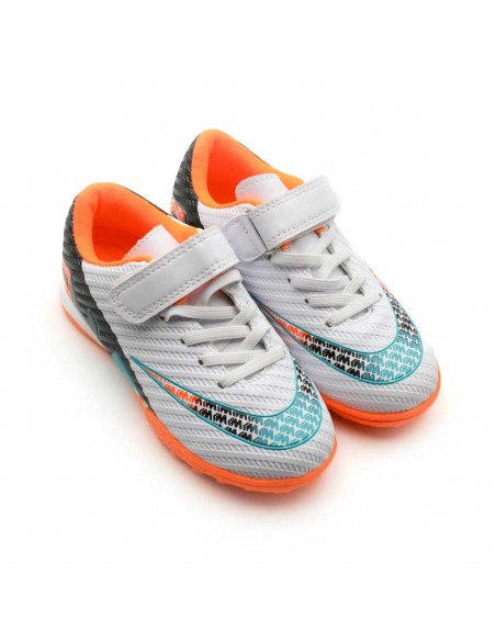 zapatillas blancas futbol niños