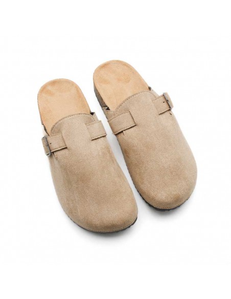 zuecos unisex beige